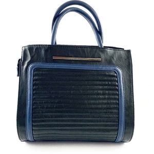 Y2K - Steve Madden Black & Blue Moto Style Purse